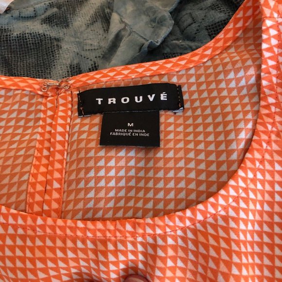 Trouve Open Side Sleeveless Tank Top Orange Sz M - Picture 6 of 8